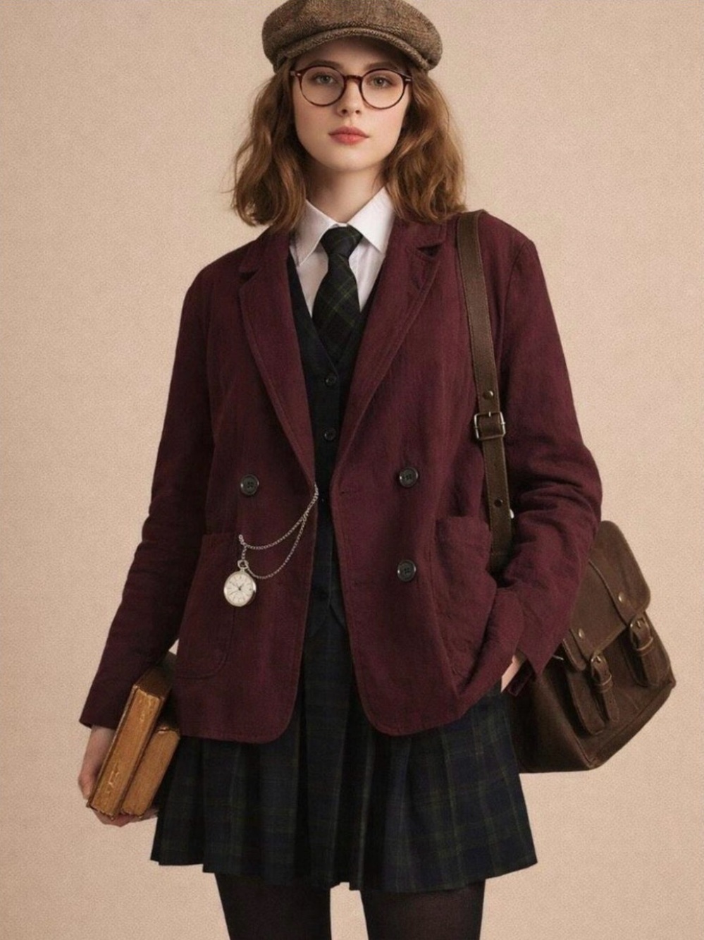 Madewell Hayfield Double-Breasted Blazer in Vintage Mulberry NWT M